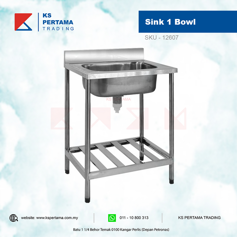 Sink 1 Bowl-(S) (Bench 72cm) / CH