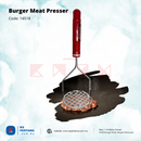 Burger meat presser with plastic handle