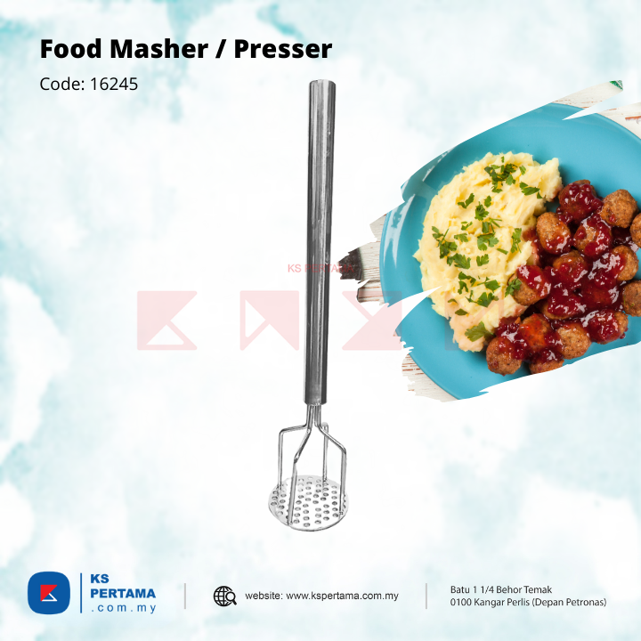 Stainless Steel Round Potato Masher/ Burger Presser