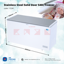 Stainless Steel Solid Door Chest Freezer