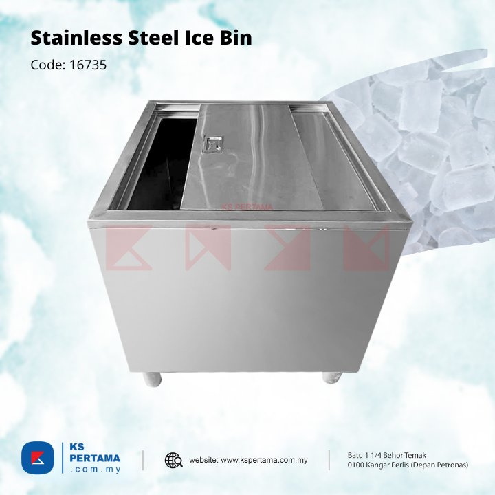 Stainless Steel Full Set Ice Bin with Stand