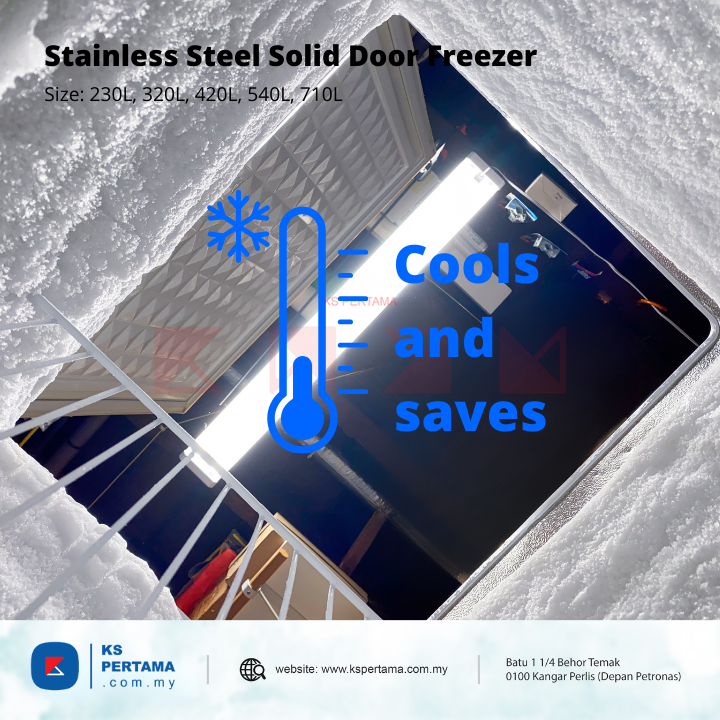 Stainless Steel Solid Door Chest Freezer