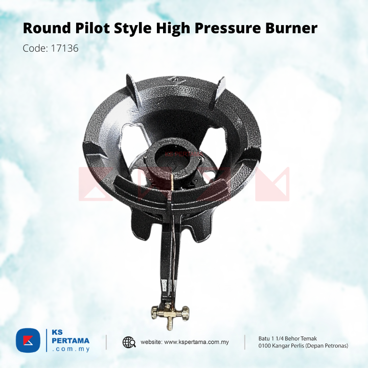 Round Pilot High Pressure Burner