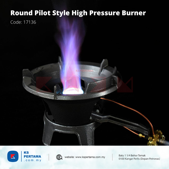 Round Pilot High Pressure Burner