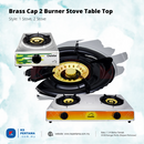 Table Top 1/2 Burner - Brass Cap Steel Body