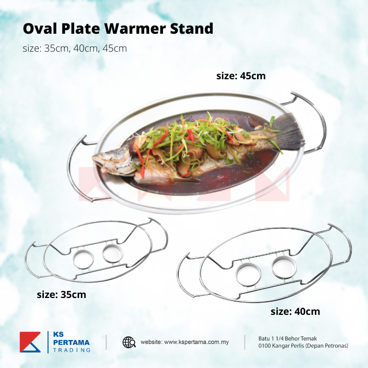 Oval Plate Warmer Stand