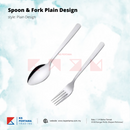 Spoon & Fork Plain Design (12Pcs Per Pack)