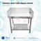 Stainless Steel Bench Table (Square Stand)