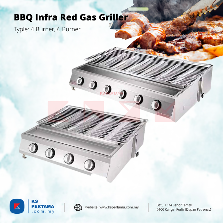 Grill - BBQ Infra Red Gas 4, 6Burner