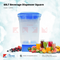Tong Air / Square Plastic Beverage Dispenser (on stand)