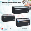 Glass Freezer Island Manual Defrost