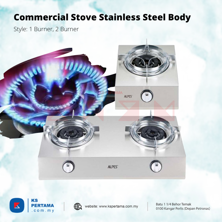 Table Top 1/2 Burner Commercial Stainless Steel
