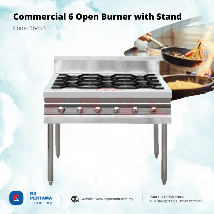 Open Range - Commercial 4 /6 Burner with Stand - Economy