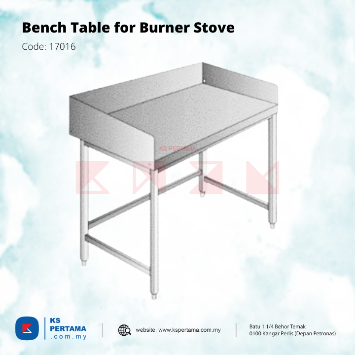 Stainless Steel Burner Table (Square Stand)