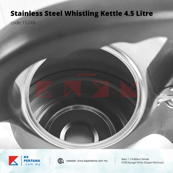 Stainless Steel Whistling Kettle 4.5 Litre
