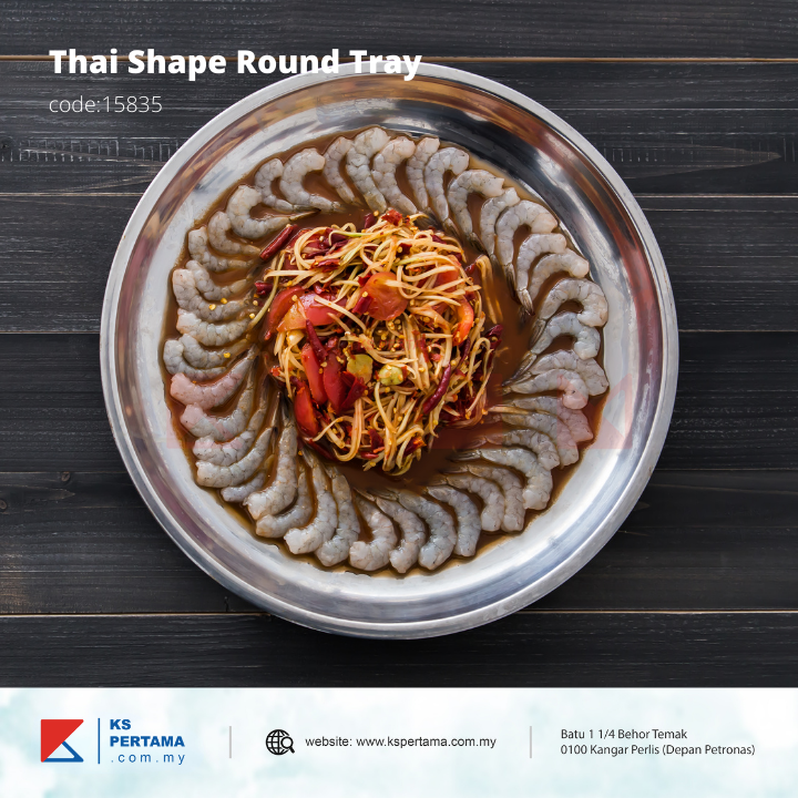 Stainless Steel Thai Shape Round Tray / Talam