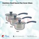 Stainless Steel Sauce Pan with Glass Cover