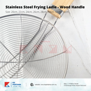 Stainless Steel Frying Ladle ( Wood Handle )