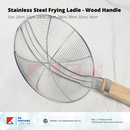 Skimmer - Frying ladle Oil Skimmer Center frame / Wood Handle