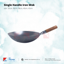 Deep Shape Single Handle Iron Wok