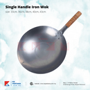 Deep Shape Single Handle Iron Wok