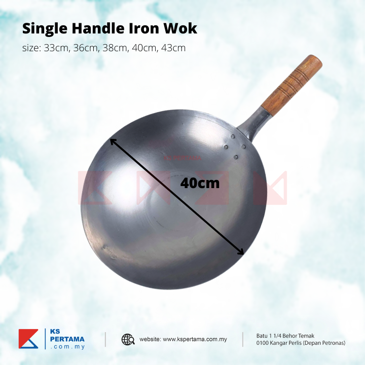 Single Handle Iron Wok