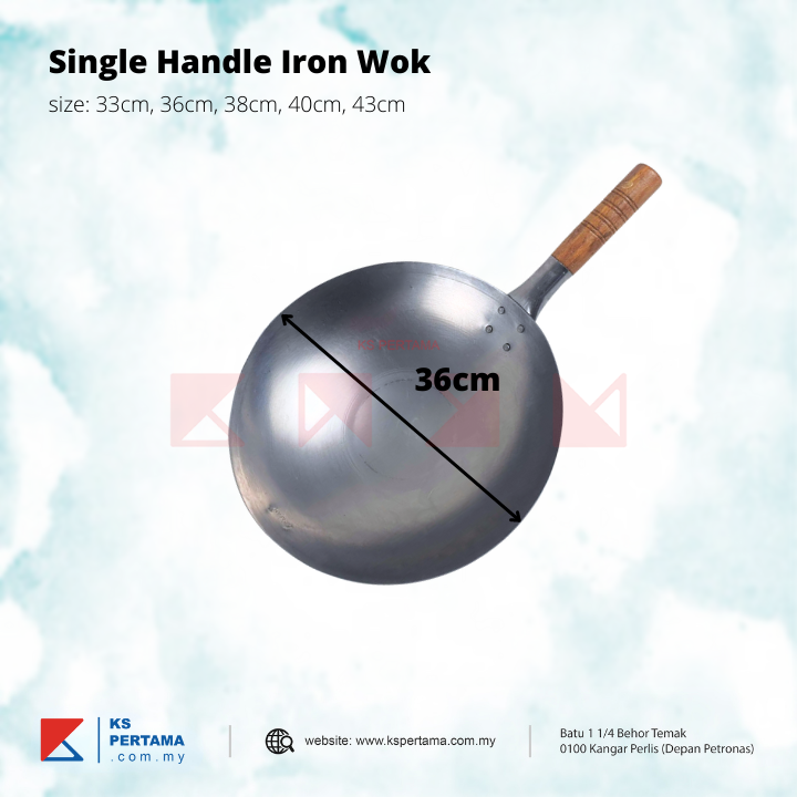 Single Handle Iron Wok