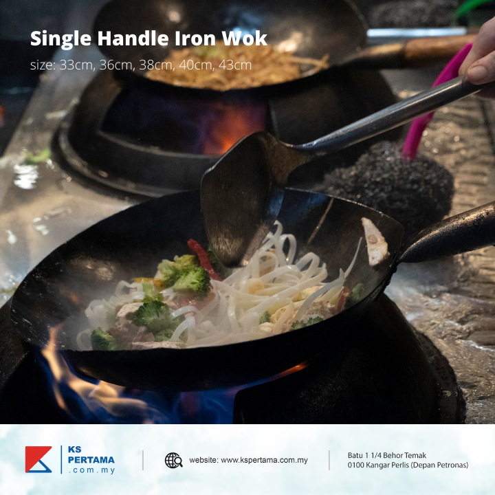 Single Handle Iron Wok