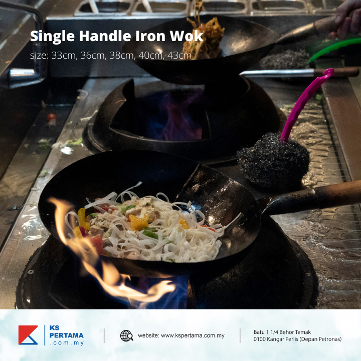 Single Handle Iron Wok