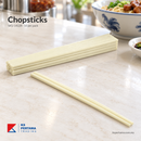 Chopstick / (10 / Pack) shown in a restaurant dining setting; food and other tableware are styling props