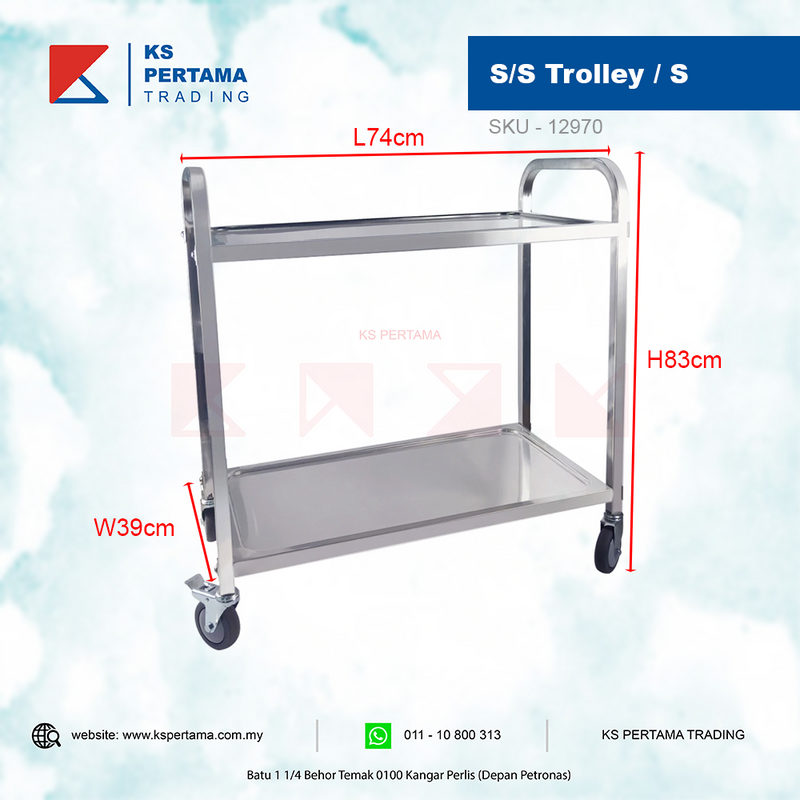 Stainless Steel Trolley Dining Cart