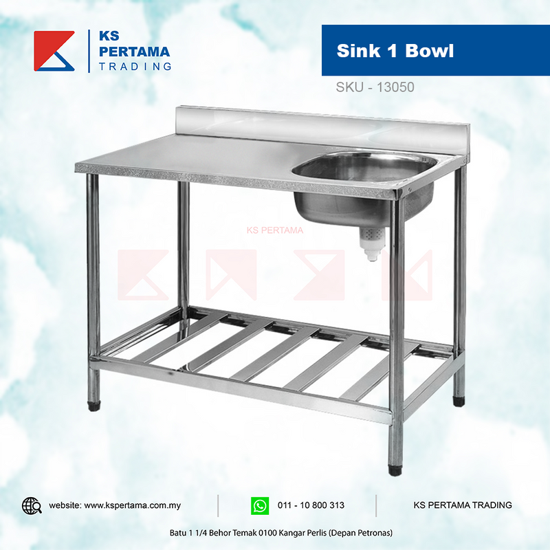 Sink 1 Bowl Small 1M / CH