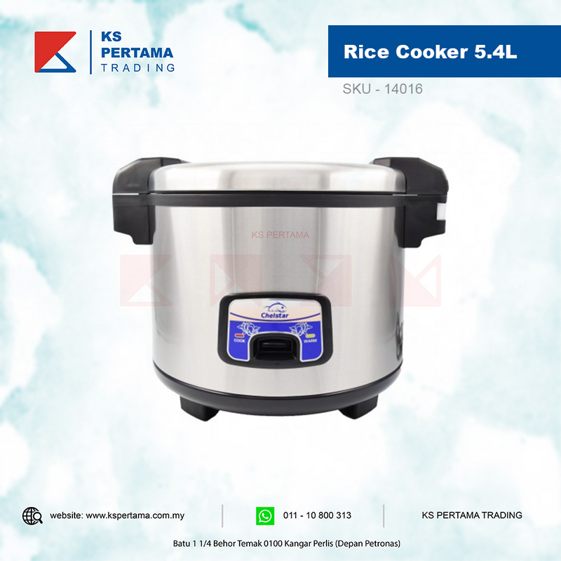 Stainless Steel Electric Rice Cooker 5.4L / Chelstar