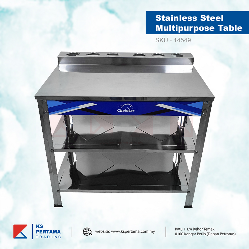 Stainless Steel Bench Table with sauce tray / CMC-2