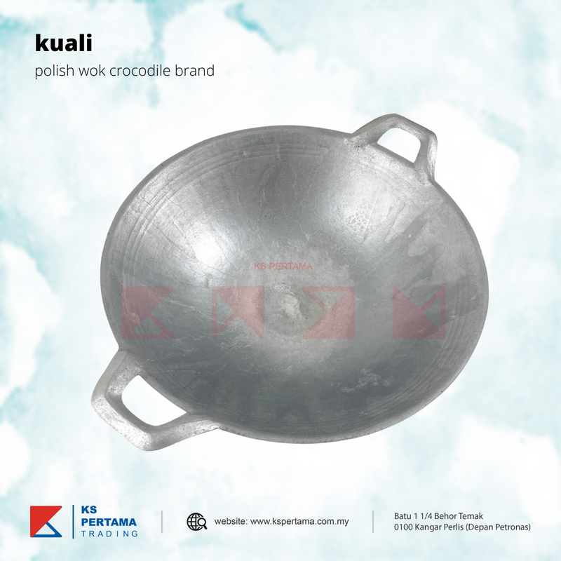 Kuali Polish Wok - Crocodile brand