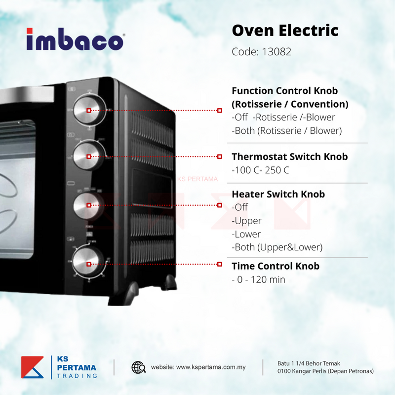Imbaco 125 Litre Extra Large Capacity Heavy Duty Electric Convection Baking Oven Imbaco 125 Liter Oven