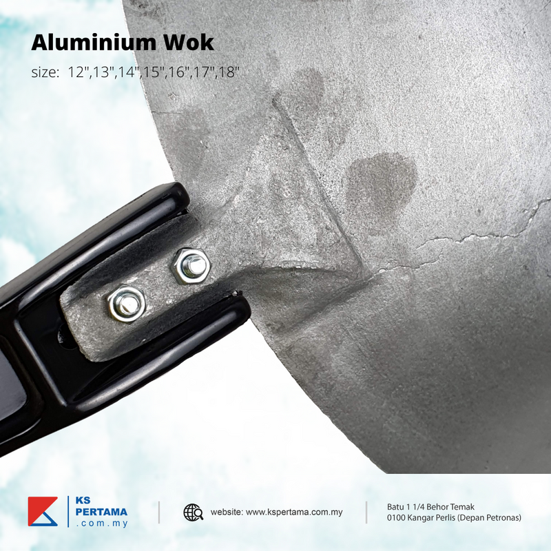 Aluminium Wok with Long Handle (Kuali)
