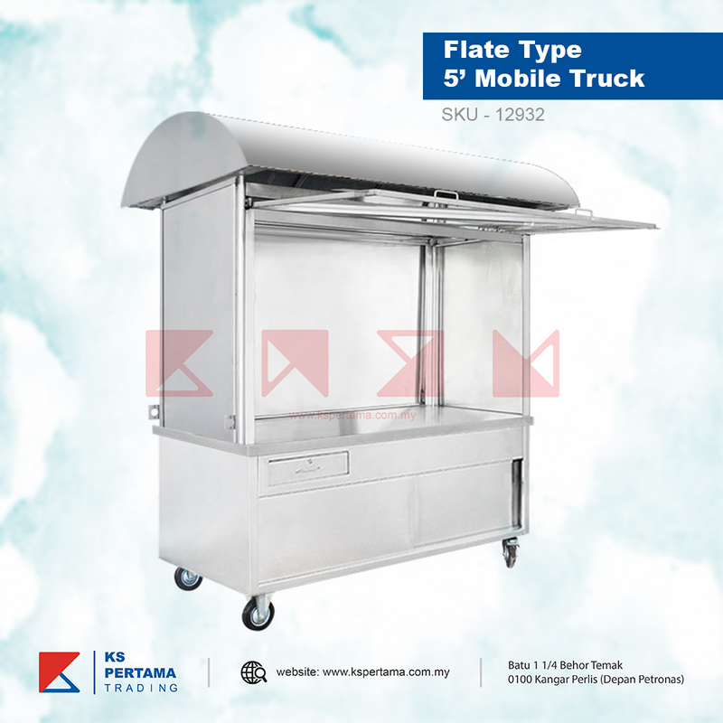 Stainless Steel Mobile Kiosks / Flat Type