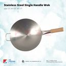 Stainless Steel Single Handle Wok