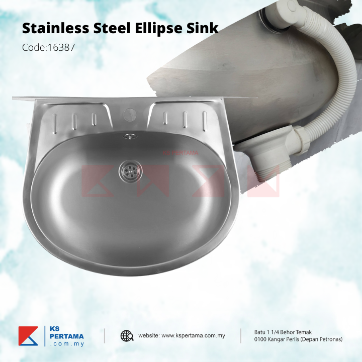 Stainless Steel Ellipse Sink / 006000B / Rubysteel