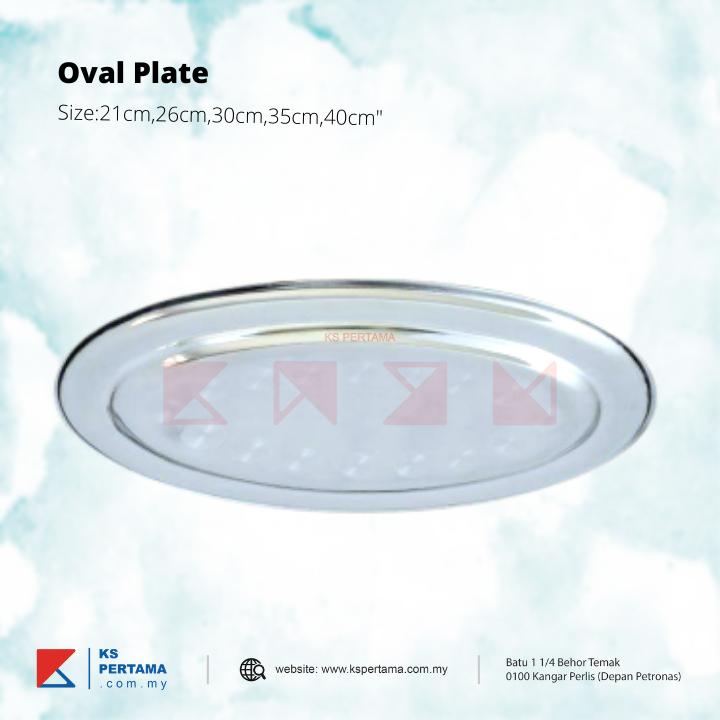 Stainless Steel Oval Plate