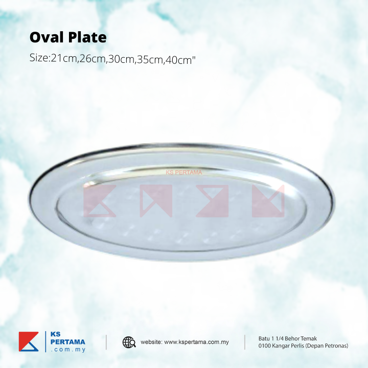 Oval Plate Stainless Steel