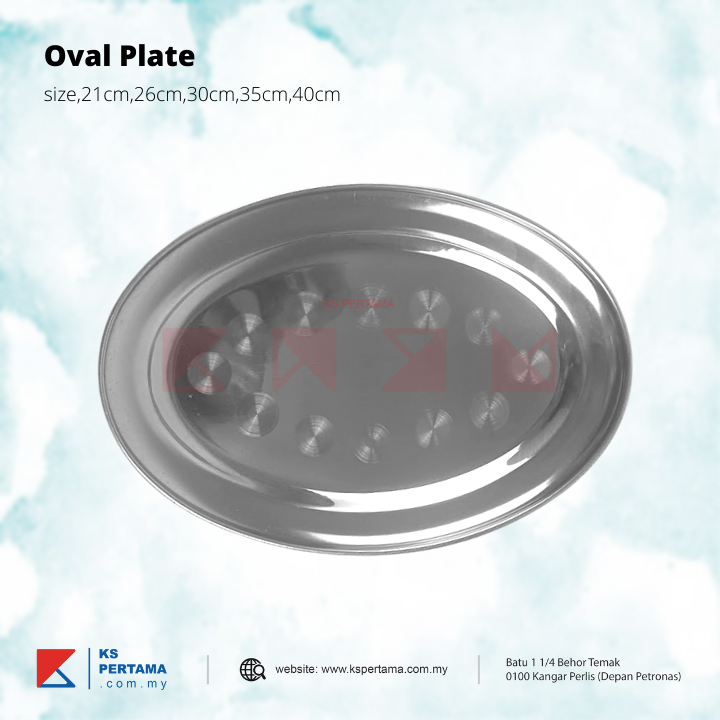 Stainless Steel Oval Plate