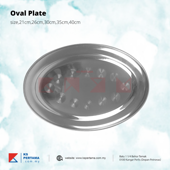 Oval Plate Stainless Steel