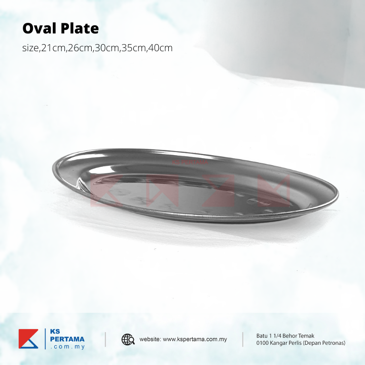 Stainless Steel Oval Plate