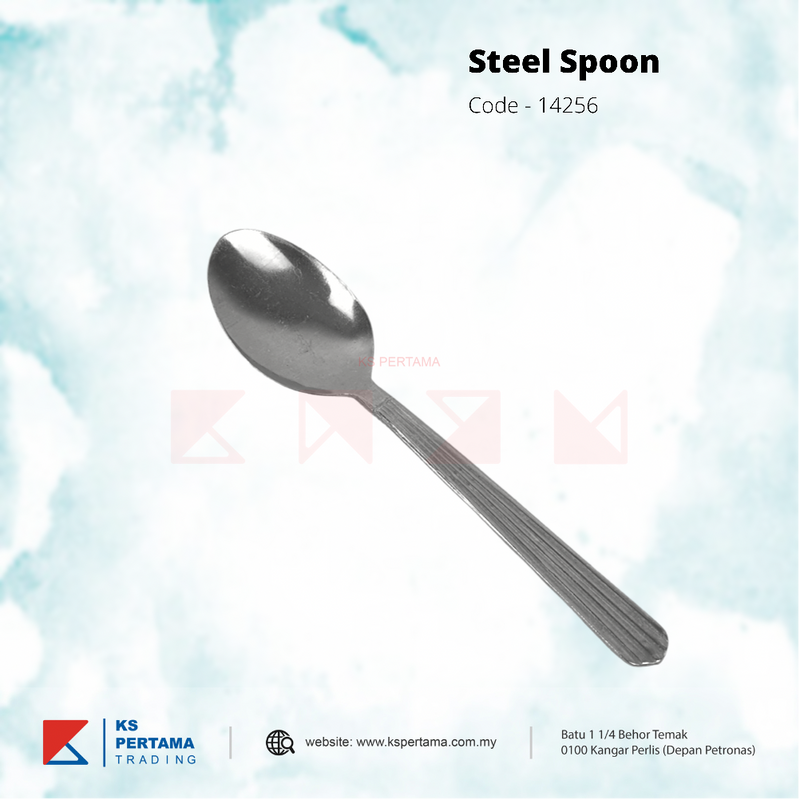 Spoon stainless steel - Flat Design (12 / packs)
